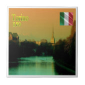 PMT014 TURIN River Po Piedmont，イタリア， タイル (正面)