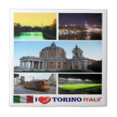 PMT015 TURIN I Love，モザイク，イタリア， タイル (正面)