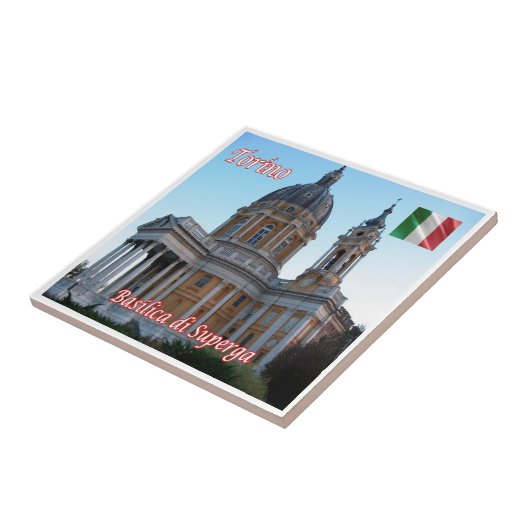 PMT018 TURIN Basilica of Superga，イタリア， タイル (側面)