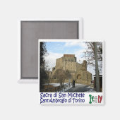 PMT019 TURIN Saint Ambrogio，イタリア，冷蔵庫 マグネット (正面/裏面)