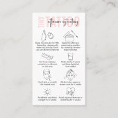 PMUアーティストタトゥー指示気に後のピンク 名刺 (正面)