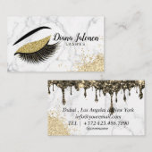 PMUマイクロブレーディングアーティスきらめくト銀金ゴールド 名刺 (正面/裏面)