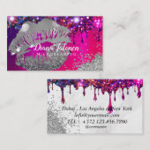 PMUマイクロブレーディングアーティストきらめくバラ 名刺 (正面/裏面)