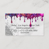 PMU MICROBLADINGアーティストきらめくバラビジネスCa 名刺 (裏面)