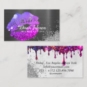 PMU MICROBLADINGアーティストきらめくバラビジネスCa 名刺 (正面/裏面)