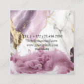 PMU Salon Colorful Typography Modern permanent スクエア名刺 (裏面)