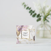 PMU Salon Colorful Typography Modern permanent スクエア名刺 (スタンド正面)