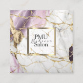 PMU Salon Colorful Typography Modern permanent スクエア名刺 (正面)
