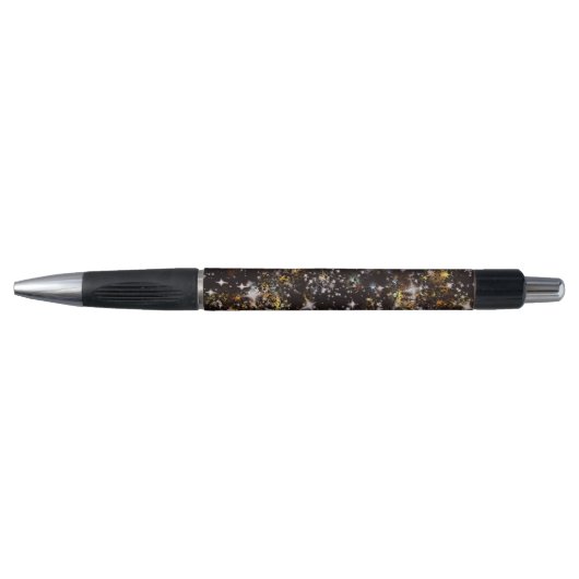 PN 3 Black Gold Sparkle Pen ボールペン (正面)