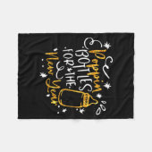 Pn Bottles For The New Year Happy New Years Eve Pa フリースブランケット (正面(横))