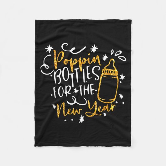 Pn Bottles For The New Year Happy New Years Eve Pa フリースブランケット (正面)