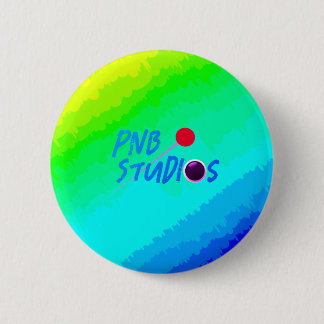 PNB Studios Logo - Wavy Rainbow Background pin/ 缶バッジ