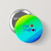 PNB Studios Logo - Wavy Rainbow Background pin/ 缶バッジ (正面&裏面)
