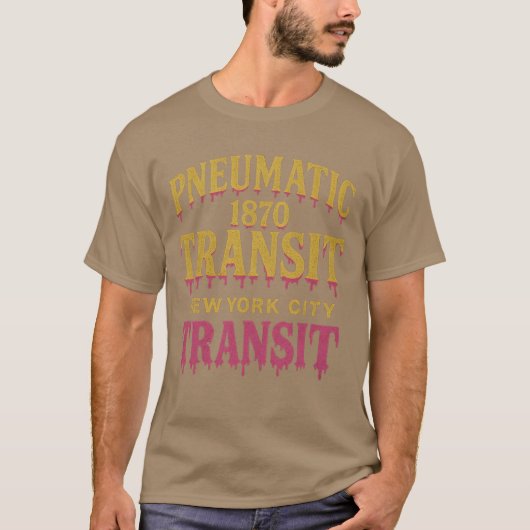 Pneumatic Transit 1870 – New York City Tシャツ (正面)