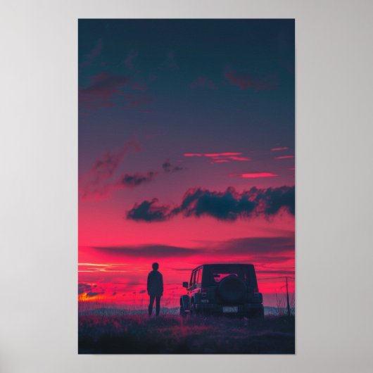 PNGの人物とSUVを使用したUrban Explorerポスター ポスター (正面)