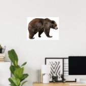 Png孤立した茶色のクマ ポスター (ホームオフィス)