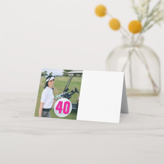 PNKレディーゴルフパーティープラン折り畳み座席表 プレイスカード (正面)