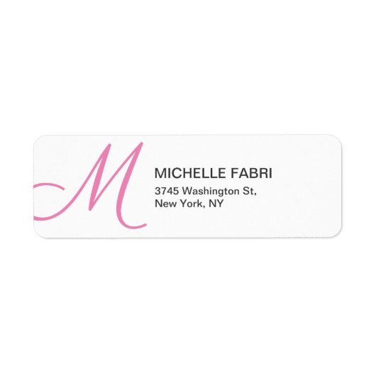 PNK白フェミニンi̇モノグラムモダン平野 ラベル (正面)