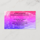 Pnk金ゴールドマーブルアゲートモノグラムイニシャルゲード 名刺 (裏面)