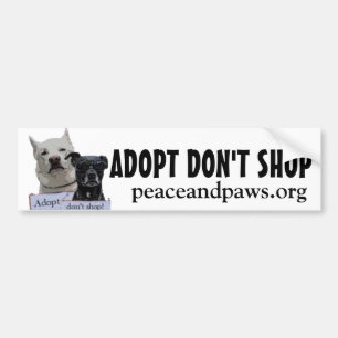 PNP Adoptバンパーステッカー買物をしません バンパーステッカー