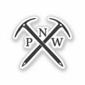 PNW アイスアックス ステッカー シール (正面)