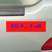 PO-9… F-off バンパーステッカー (車上)