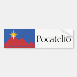 Pocatelloのアイダホのバンパーステッカーの旗 バンパーステッカー