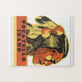 Pocatelloアイダホのヴィンテージ旅行ポスターアートワーク ジグソーパズル (横)