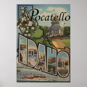 Pocatello、アイダホ-大きい手紙場面 ポスター