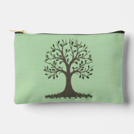 🌳 Pochette à Accessoires Arbre de Vie Vert pâle アクセサリーポーチ