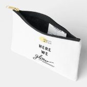 Pochette blanc crème - Here we glow - Beautyncare アクセサリーポーチ (見開き)