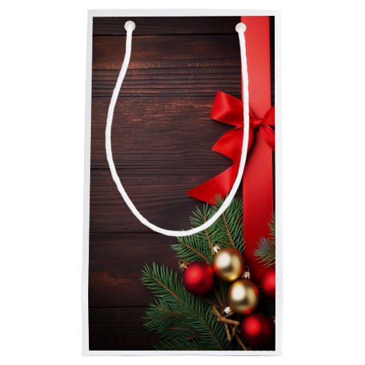 Pochette Cadeau "Ruban Rouge" スモールペーパーバッグ (正面)