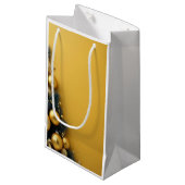 Pochette Cadeau "Sapin sur fond Doré" スモールペーパーバッグ (正面アングル)