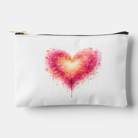 Pochette cœur lumineux artistique アクセサリーポーチ (正面)
