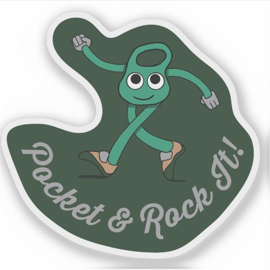 pocket and rock it retro climb sticker シール (正面)