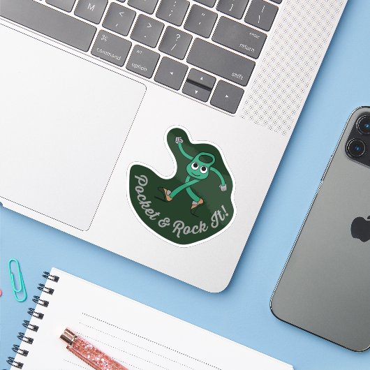 pocket and rock it retro climb sticker シール (ノートパソコンとiPhone)