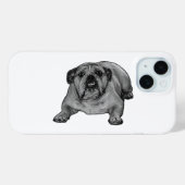 Pocket bulldog, ink-dot cool Case-Mate iPhoneケース (裏面 (横))