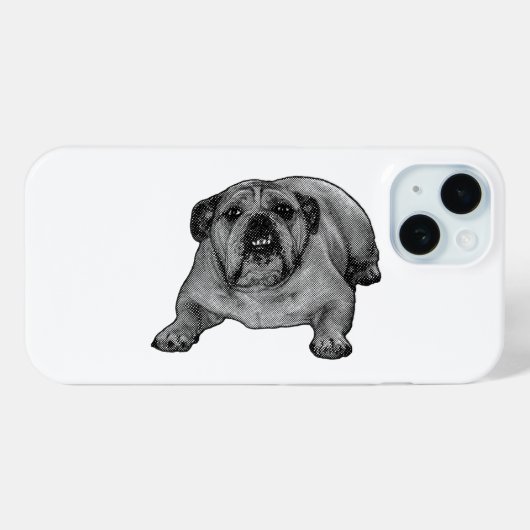 Pocket bulldog, ink-dot cool Case-Mate iPhoneケース (裏面 (横))