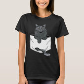 Pocket Cute Siamese Cat Kitten  cat Tシャツ (正面)