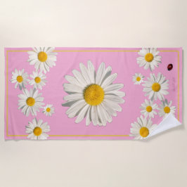 Pocket full of daisies beach towel.  ビーチタオル