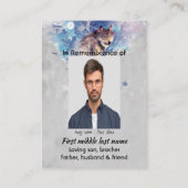 Pocket Keepsake Memorial Remembrance Wolf 名刺 (裏面)