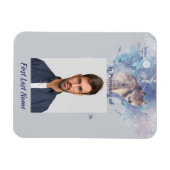  Pocket Keepsake Memorial  Wolf Looking Back マグネット (横)