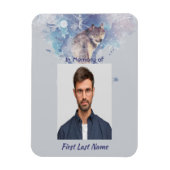 Pocket Keepsake Memorial Wolf Looking Back マグネット (縦)