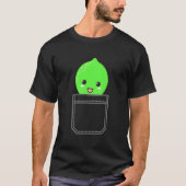 Pocket Lime Peeking Out Lime Tシャツ (正面)