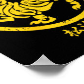 Pocket Shotokan Tiger Karate Symbol Gold Martial A ポスター (角)