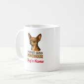 Pocket-Sized Powerhouse Chihuahua, Custom Mug コーヒーマグカップ (正面左)