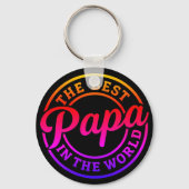 Pocket-Sized Praise – Best Papa Ever Keychain キーホルダー (正面)