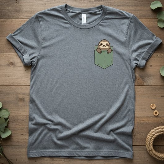 Pocket Sloth — Cute Pocket TDesign, Minimal Sloth Tシャツ