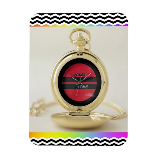 Pocket Watch Poker Time  Refrigerator  マグネット (縦)
