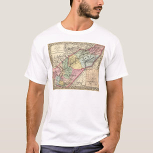 Pocohontasの地図、Greenbrier郡 Tシャツ